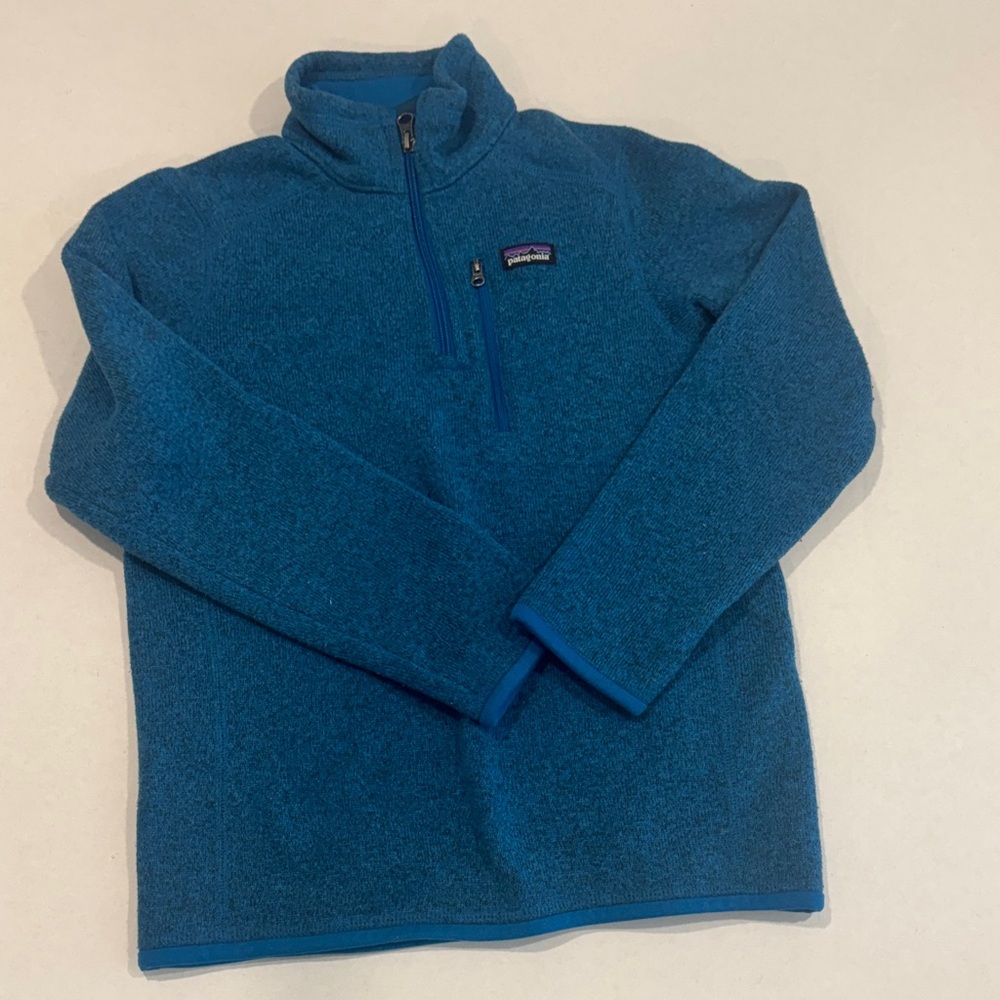 Patagonia Teal Quarter-Zip Fleece L (12)